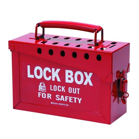 brady portable metal lock box|65699 brady lock box.